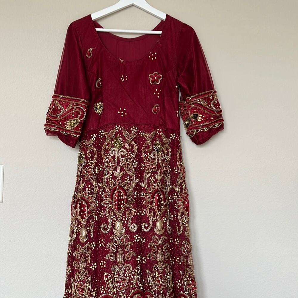 Embroidered Wedding Guest Dress - Picture 3 of 12